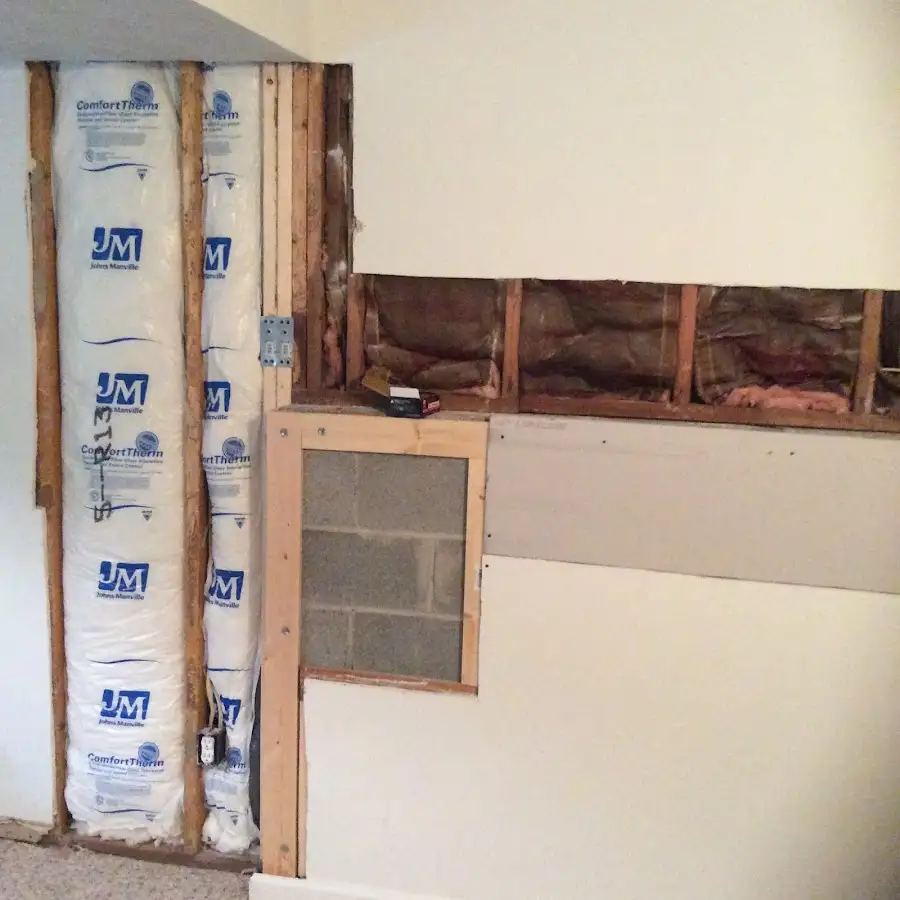 Wall insulation replacement during Contents Cleaning & Restoration in Kingstowne